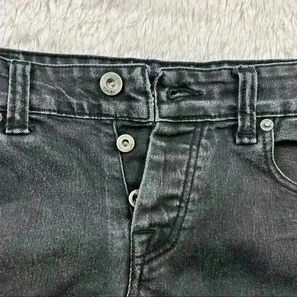 Massimo Dutti Faded Black Midrise Button Fly Skinny Jeans - Picture 11 of 14